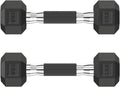 HANDBODE Hex Dumbbell Set - Rubber Encased Weights for Home Gym | 2.5-65 lb Strength Training Set