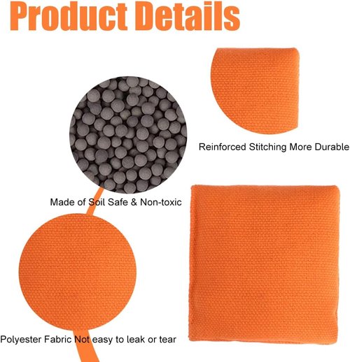 Bean Bags - 10 Pcs Nylon Tossing Bags for Cornhole Games | Perfect for Classroom & Backyard Fun