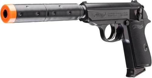 Elite Force Walther PPK/S 6mm BB Pistol Airsoft Gun Kit - Includes 400 BBs & Extra Magazine, Black