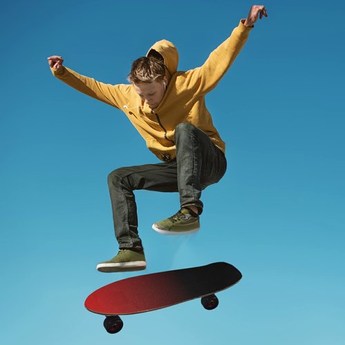 Wudan Red Black Skateboard Grip Tape Scooter Griptape 1 Sheet 44x10inch Extended Long Bubble Free Waterproof Toddler Sandpaper