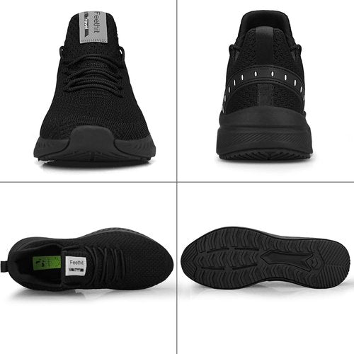 Feethit Men's Slip-On Walking Shoes - Lightweight Breathable Mesh Sneakers for Running & Workouts