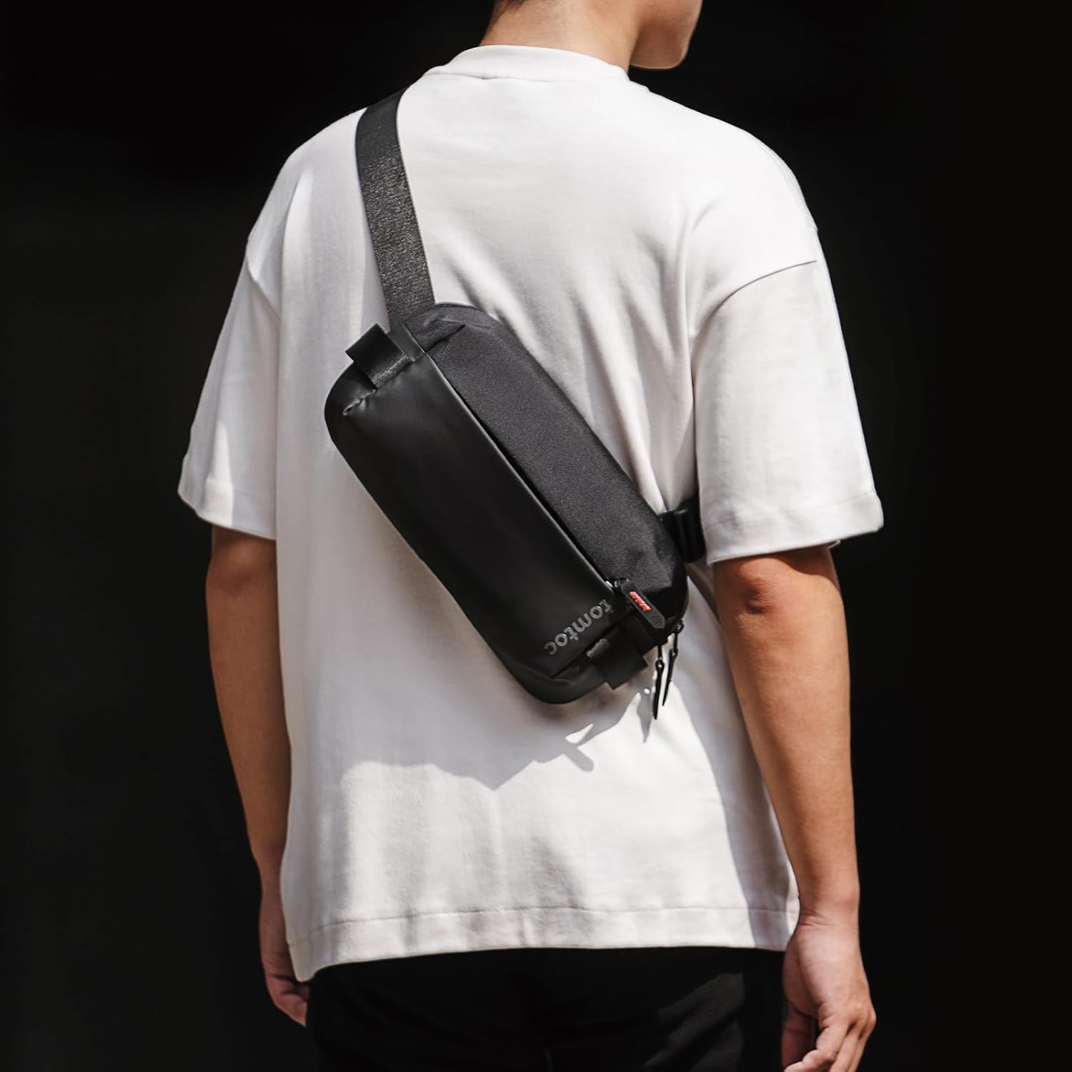 tomtoc Compact EDC Sling Bag - Versatile Design with Extension Strap for Everyday Use