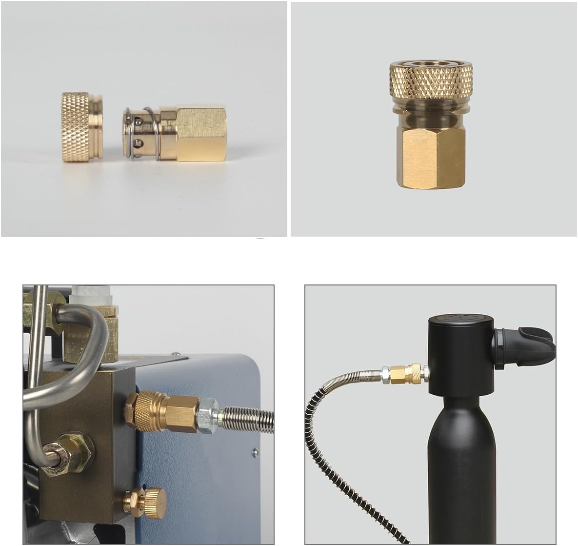 Skiennix 8mm Quick Disconnect to 1/8 NPT Adapter Set - High Pressure Air Compressor Connector
