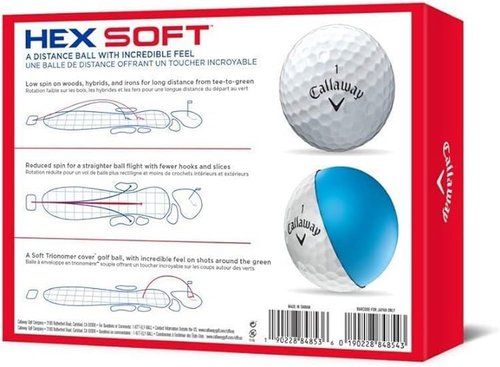Callaway Hex Soft Golf Balls - Premium White Design for Enhanced Distance and Control