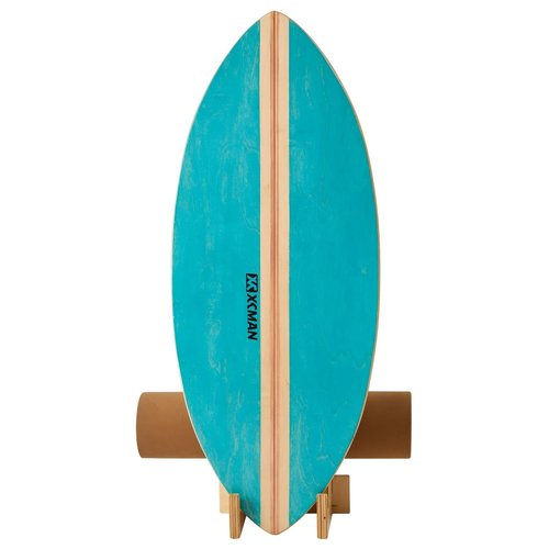 XCMAN Surf Balance Board Trainer with Roller Wooden Exercise Balancing Stability Trainer - Non Slip Surface for Adults Kids|Balance Board Surfing,Skateboarding,Hockey,Yoga