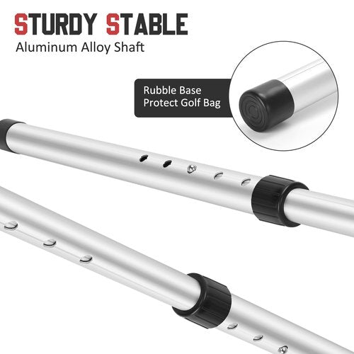 GearRoot Portable Golf Travel Bag Support Pole, Umbrella Anti-Impact Support Cover Protector and Aluminum Alloy Rod, Golf Club Travel Bag Support System Protect Club from Impact, Dark Red