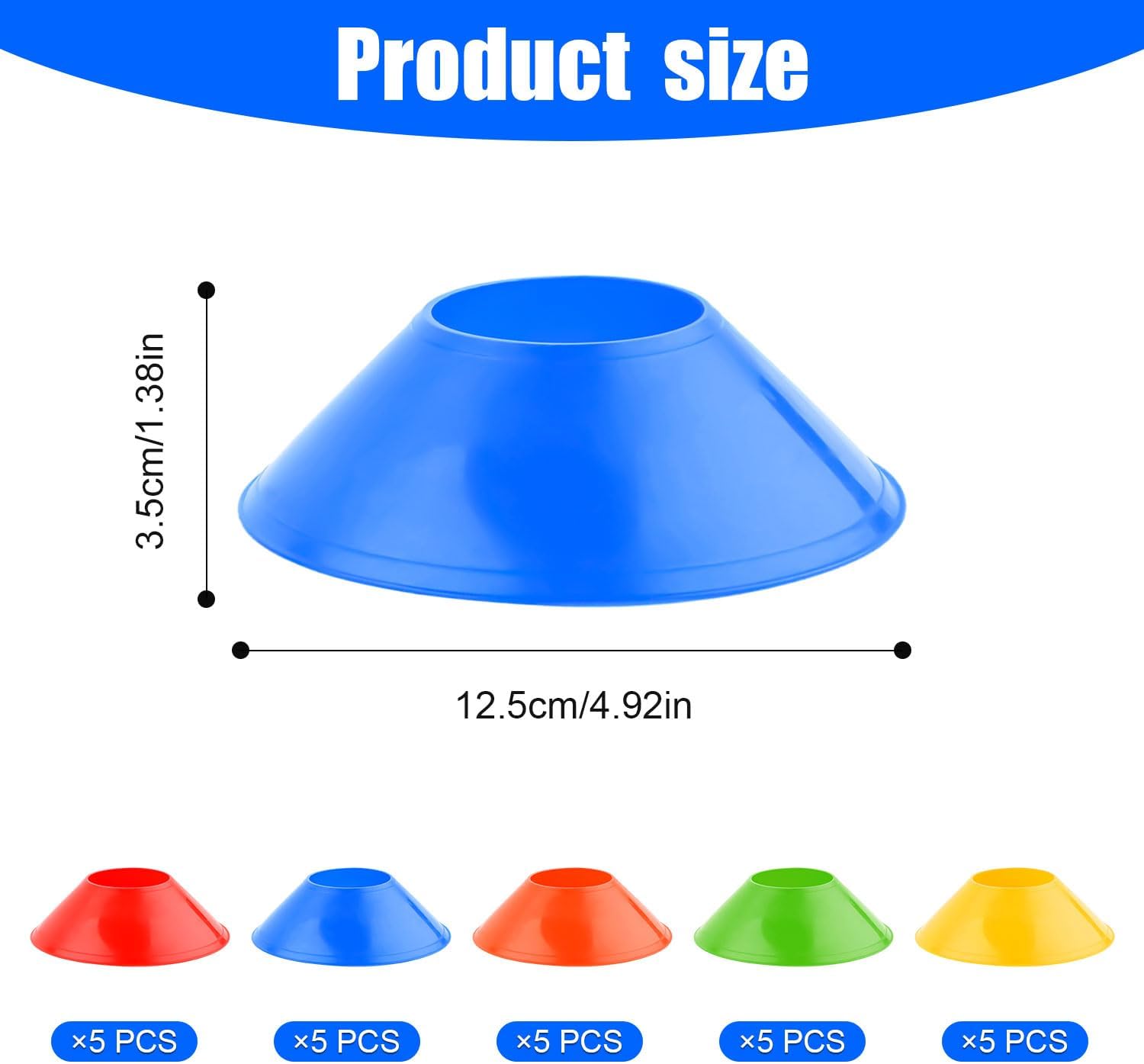 Skiennix 25pcs Soccer Cones - Premium Flexible Agility Training Cones with Mesh Bag for Sports Drills
