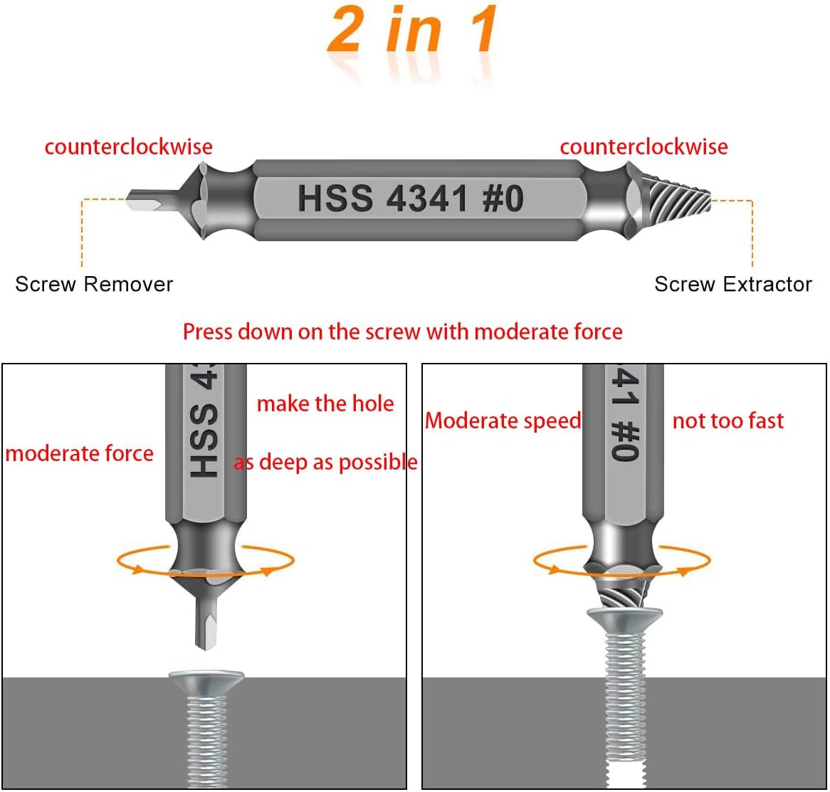 Regine Switzerland Damaged Screw Extractor Set - Easy Removal Tool for Stripped Screws & Bolts | Perfect Gifts for Dad