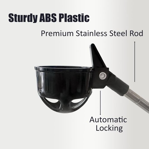 RCMMQHHY Stainless Steel Retractable Golf Ball Picker, Rust Proof, no Bending, Lightweight, Strong and Strong, Automatic Locking Three Claw Gripper, Long Pole Ball Picking Tool
