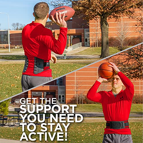 BraceAbility Medium Spine Sport Back Brace for Lumbar Support, Workout & Active Recovery