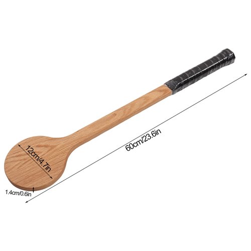 Cryfokt Wooden Tennis Spoon Sticking Practice Tennis Racket Accurately Tennis Pointer Improve with Storage Bag for Sports Swing Practice Training Aid(60cm)