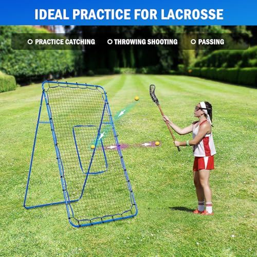 7FT x 4FT Multi-Sport Rebounder Net - Baseball, Softball, Volleyball & Lacrosse Practice Equipment