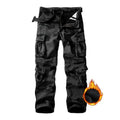 GSGGIG Men's Fleece Lined Hiking Pants, Winter Camo Cargo Pants Army Casual Work Ski Pants for Men with 8 Pockets 3358 E Camo 32 N