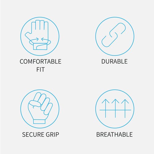 Avantic Pickleball Gloves for Men & Women, Fingerless Glove Right or Left Hand – Padel Tennis & Pickleball Gear + Accessories (White, XL, Right)