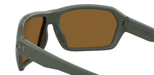 UA Recon Square Sunglasses, Baroque Green Frame w/ Polarized Brown HC Lenses (1374558)