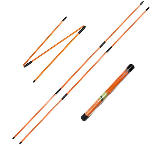 RUTHNISSI Golf Alignment Sticks (Pack of 2) 48-inch Collapsible Golf Alignment Sticks for Aiming,Putting,Full Swing Trainer,Posture Corrector,Portable Golf Training Equipment with Tube Case
