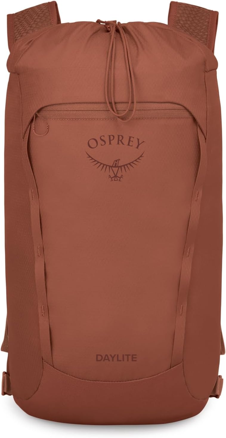 Osprey Daylite Cinch Backpack - Lightweight Travel Bag for Hiking & Festivals | Porcelain Orange