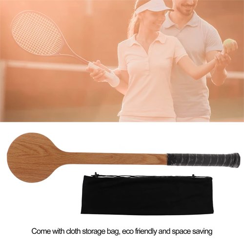 SPYMINNPOO Tennis Pointer, Wooden Spoon Tennis Training Aid Wooden Tennis Spoon with Storage Bag(Standard - 60cm)