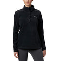 Columbia Benton Springs Half Snap Fleece Pullover Jacket for Women - Black, Medium