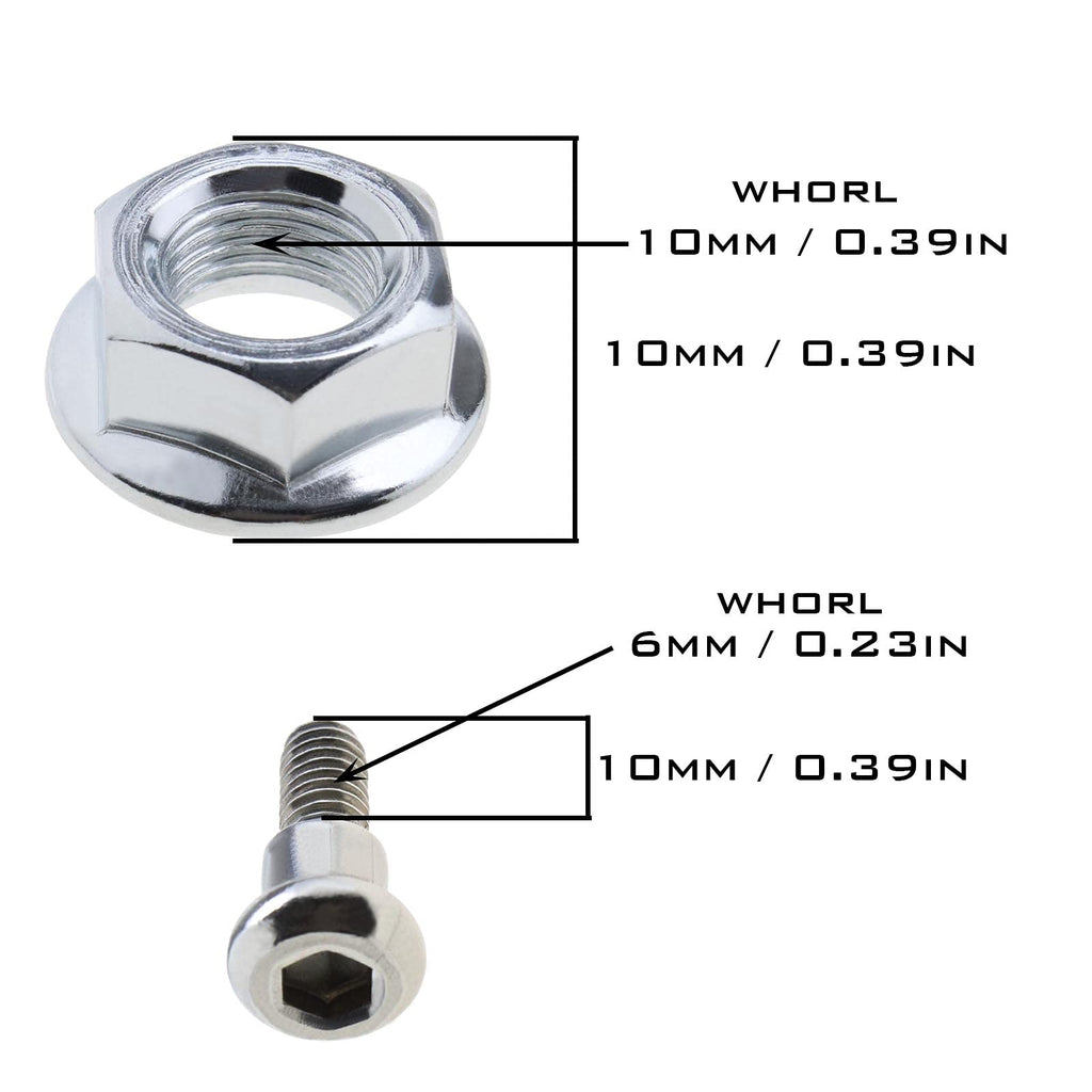 SING F LTD 4pcs Electric Scooter Front Rear Motor Wheel Nuts Bolt Screw with Washers Compatible with Xiaomi M365, 1S, Essential, Pro and Pro 2