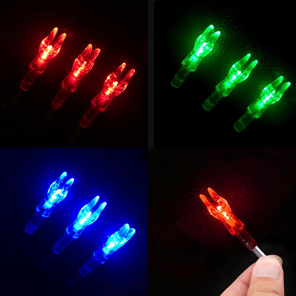 Skiennix Lighted Nocks for Arrows - Bowstring Activation, 6-Pack for .166/G, .204/X, .233/H, .244/S, .246/GT