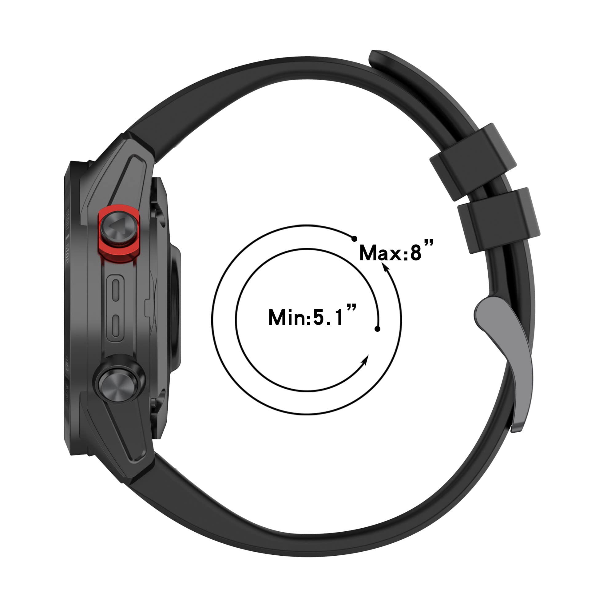 REYDA Silicone Band Compatible for Garmin Epix Pro Gen 2 42mm, 20mm Quick Fit Watch Band Soft Breathable Silicone Bracelet Wristband Replacement Band for Garmin Approach S70 42mm/Instinct E 40mm/2S
