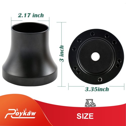 Roykaw Golf Cart Steering Adapter Compatible with EZGO RXV/TXT Black