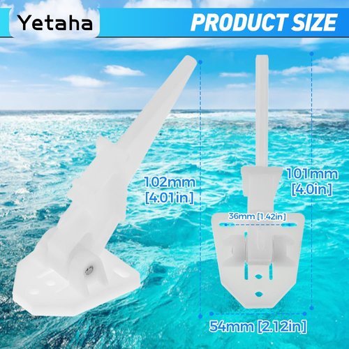 Yetaha 2Pcs Boat Speedometer Pitot Kit, Universal Speedometer Kick-up Pilot Up to 80 MPH Automatic Speedometer, Sea Portable Mini Tool Accessories