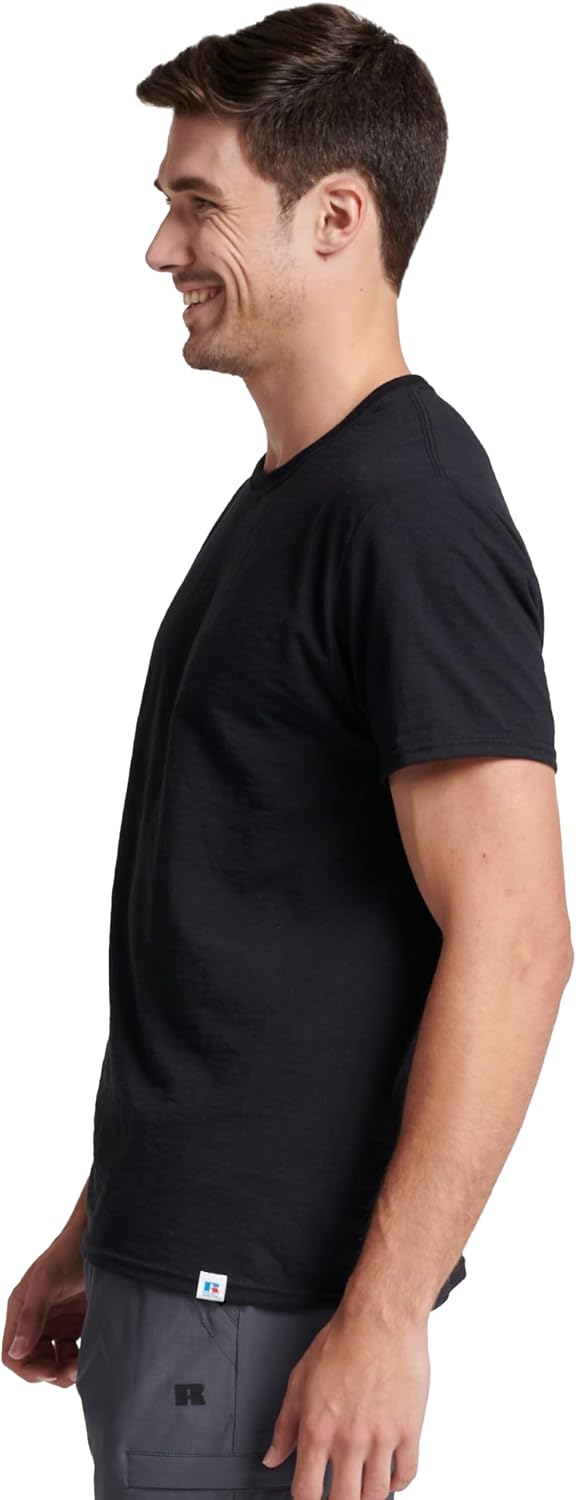 Russell Athletic Men's Dri-Power Short Sleeve Tee - Moisture Wicking & Odor Protection | UPF 30+, Sizes S-4X