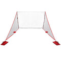Golf Shank Net, Compatible with 10ft x7ft & 10ft x10ft Golf Hitting Nets, Indoor/Outdoor Practice for Backyard, Garage, Simulator Enclosure, Includes 4 Sand Bags, Reinforced Mesh Design