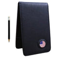PINMEI Golf Leather Scorecard Holder Cover Yardage Book Cover with American Flag Golf Ball Marker and A Free Pencil 4.33 × 7.48 inches