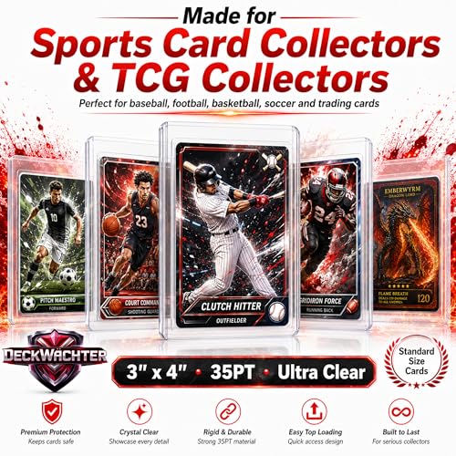 100 Top Loaders and Penny Sleeves Set for Trading Cards - Clear 3x4 in 35PT - Includes Variation of THIS Listing