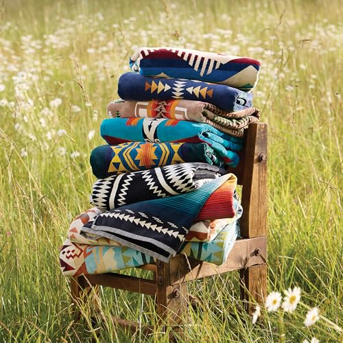 Pendleton White Sands Tan Oversized Jacquard Cotton Beach Towel 40x70 Inches