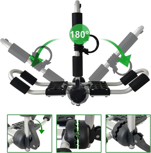J-Style 4-in-1 Roof Rack - Versatile Kayak, Canoe, Surfboard & Ski Board Carrier for SUVs & Cars