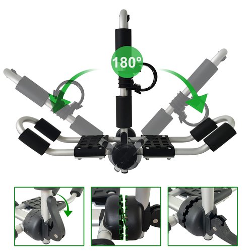 Codinter J-Style 4-in-1 Roof Rack - Kayak, Canoe, Surfboard & Ski Board Carriers for SUV & Car
