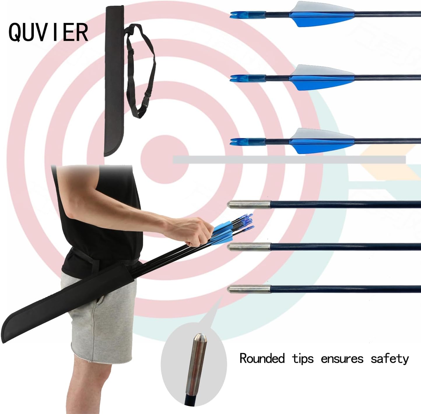 Skiennix 45" Youth Bow and Arrows Set - Beginner Recurve Archery Kit for Kids 8-12 | 9 Arrows & 4 Targets