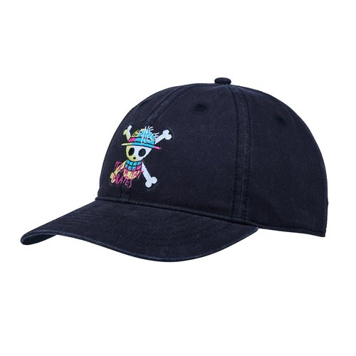 Bioworld One Piece Live Action Straw Hat Pirates Logo Adult Black Unstructured Baseball Cap
