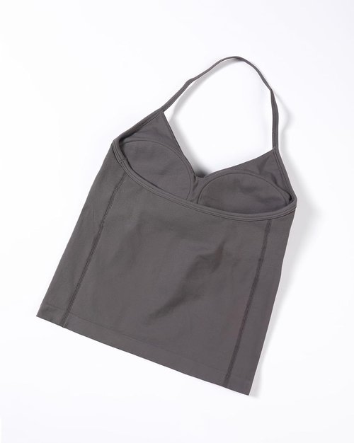AUROLA Women's Longline Strappy Tank Top - Built-In Shelf Bra for Ultimate Comfort