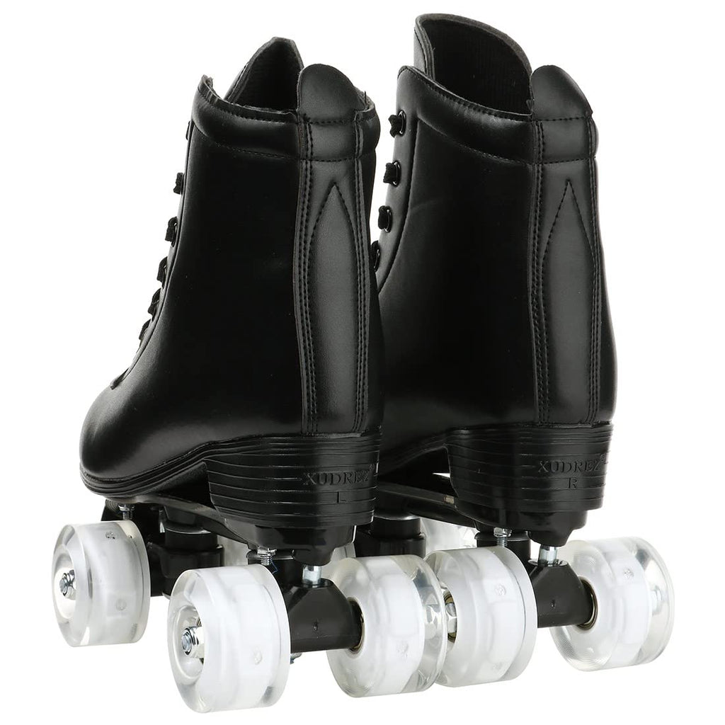 XUDREZ Roller Skates for Women Men Shiny Double Row Four Wheels Roller Skates Womens Roller Skates with Shoes Bag