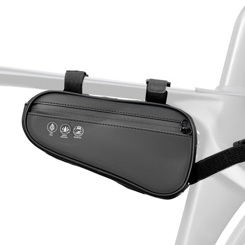 OFFBONDAGE Bike Frame Triangle Bag, 1.2L Water-Resistant Top Tube Bag with Dual Side Pockets, Reflective Cycling Storage Pouch, Multi-Angle Mount for Road, MTB, and Ebike Accessories