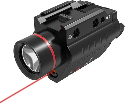 Feyachi Red/Green Laser Flashlight Combo 500 Lumen Tactical Light with Picatinny Rail Mount