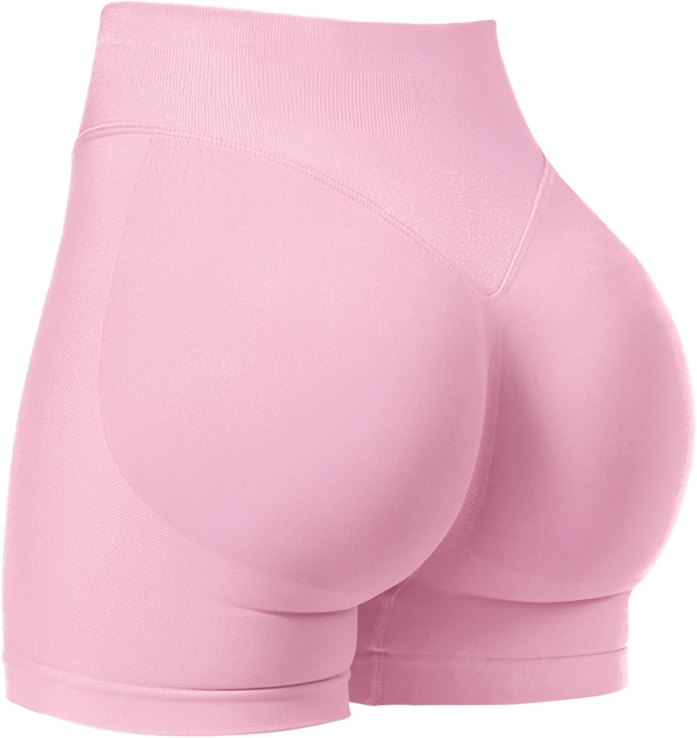 POWERASIA 4.5" Workout Impact Shorts Hidden Scrunch Butt Lifting Gym Booty Biker Shorts for Women Tummy Control