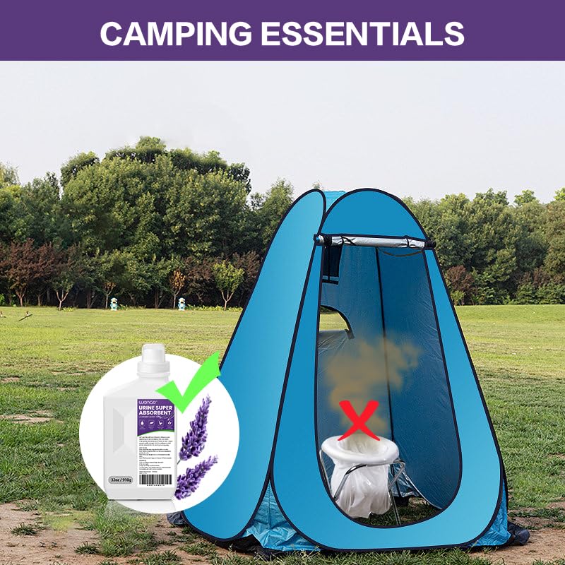 Wenge Urine Absorbent Solidifier with Lavender Scent - 180 Uses, Portable Toilet Gel