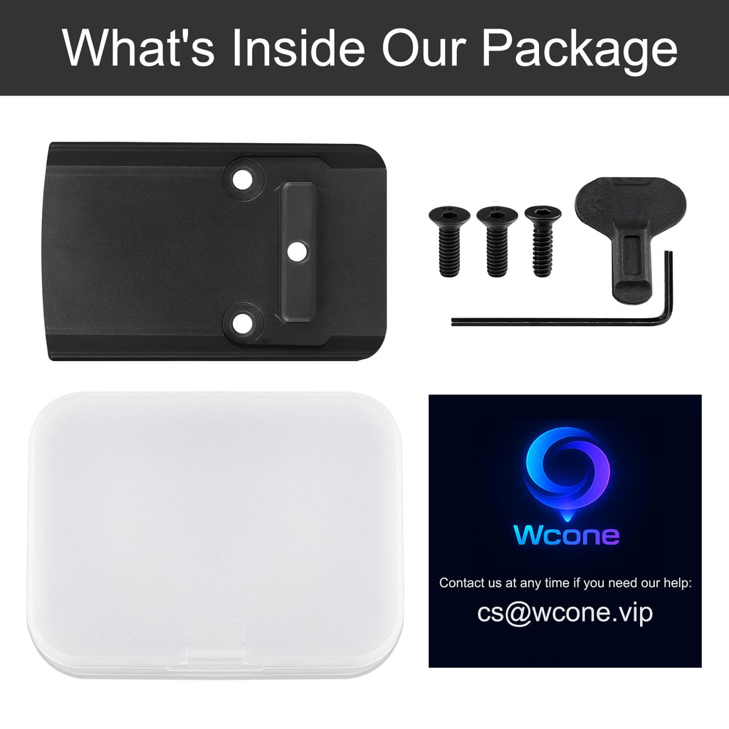 Wcone Red Dot Sight Mount Adapter Plate for Non-MOS Airsoft Version Glock 17/18/19/22/23/31/32/34/41, for RMR/RMRS Red Dot Sight
