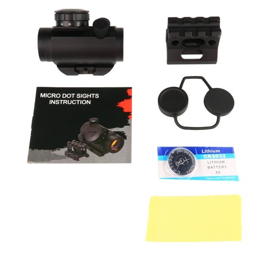 Beileshi Red Dot Sight, 4 MOA Compact Red Dot Gun Sight Rifle Scope with 1 inch Riser Mount (Black Color)