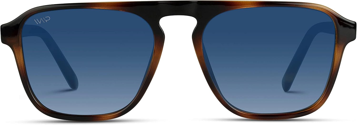 WearMe Pro Polarized Aviator Sunglasses - Modern One-Bridge Design for Men | Stylish & Durable