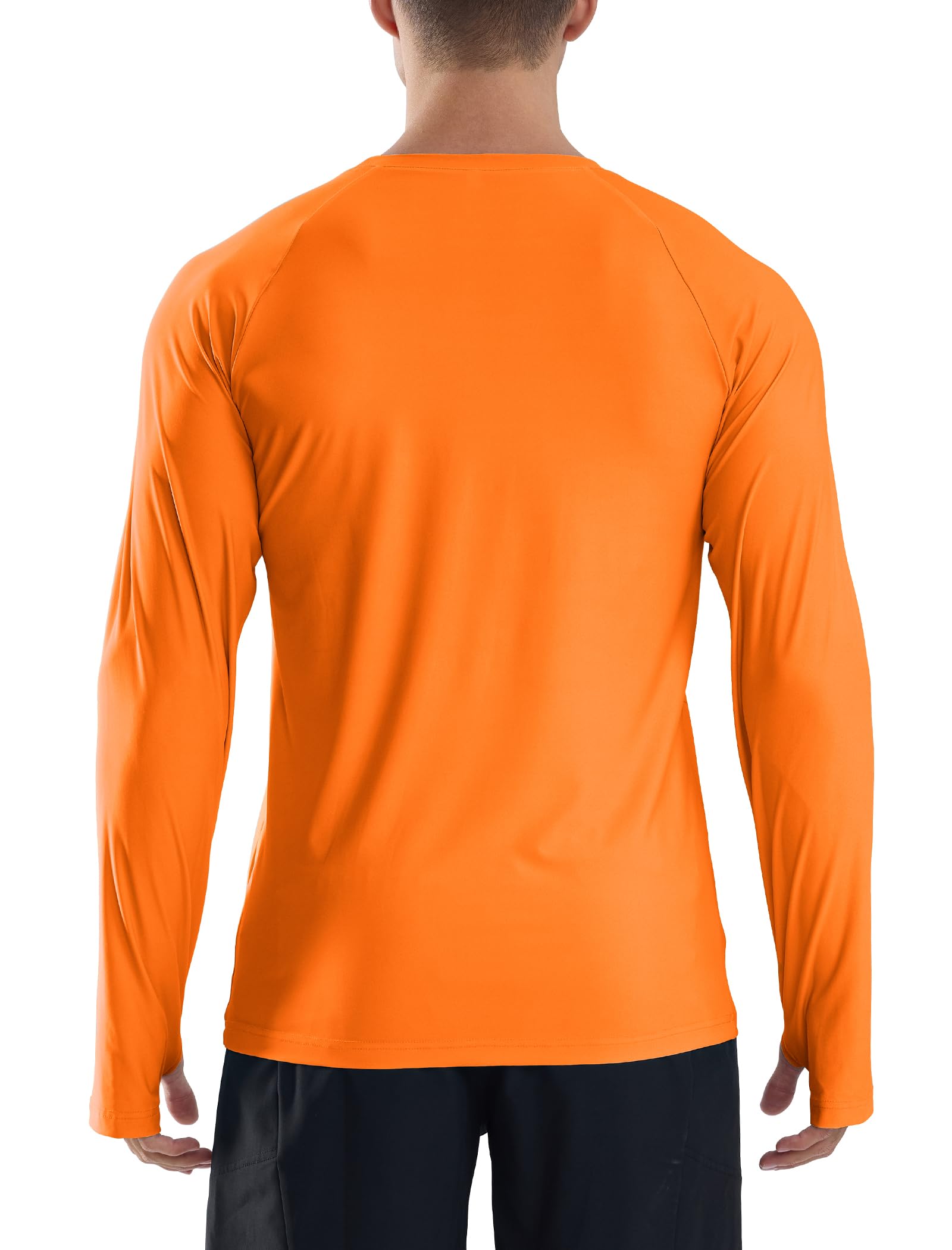 Men's Sun Protection UPF 50+ Long Sleeve Fishing Shirt for Men Quick Dry UV Rash Guard T-Shirt for Swim Running Athletic
