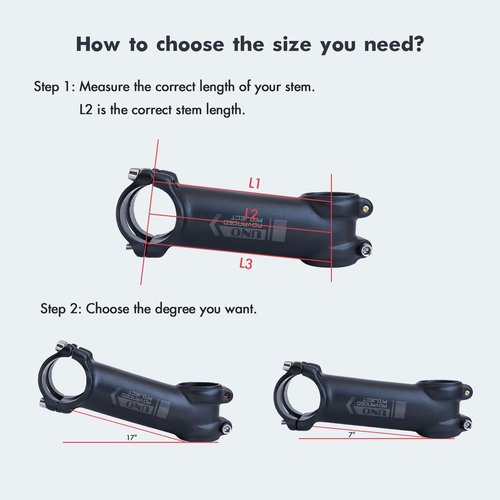 DJC UNO Bike Stem Ultralight -7 17 Degree for 31.8mm Handlebar 28.6mm MTB Mountain Road Bike Stem 60 70 80mm 90 100 110 120 130mm Kalloy,7-110mm