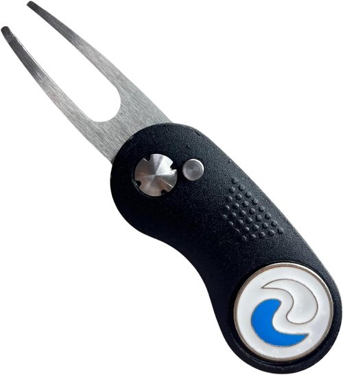 NuRich Golf Divot Repair Tool - All-Metal Design with Magnetic Ball Marker | Compact for Easy Carry