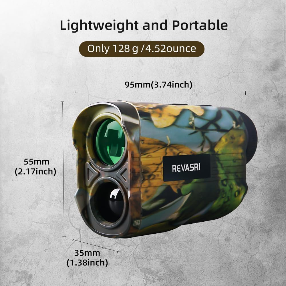 REVASRI Laser Rangefinder - 2200/3300 Yards Range | Fast Measurement for Hunting & Scanning